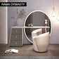 Luxury Beige Makeup Vanity Set with Side Cabinet Dressing Table with Big Mirror & Stool