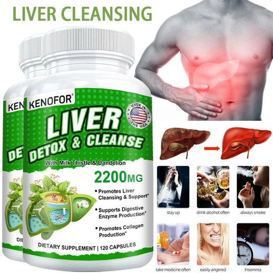 Fatty Liver Cleanse Supplement – Milk Thistle, Turmeric & Dandelion