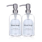 Clear Shampoo & Body Wash Dispenser Set – Stainless Pump