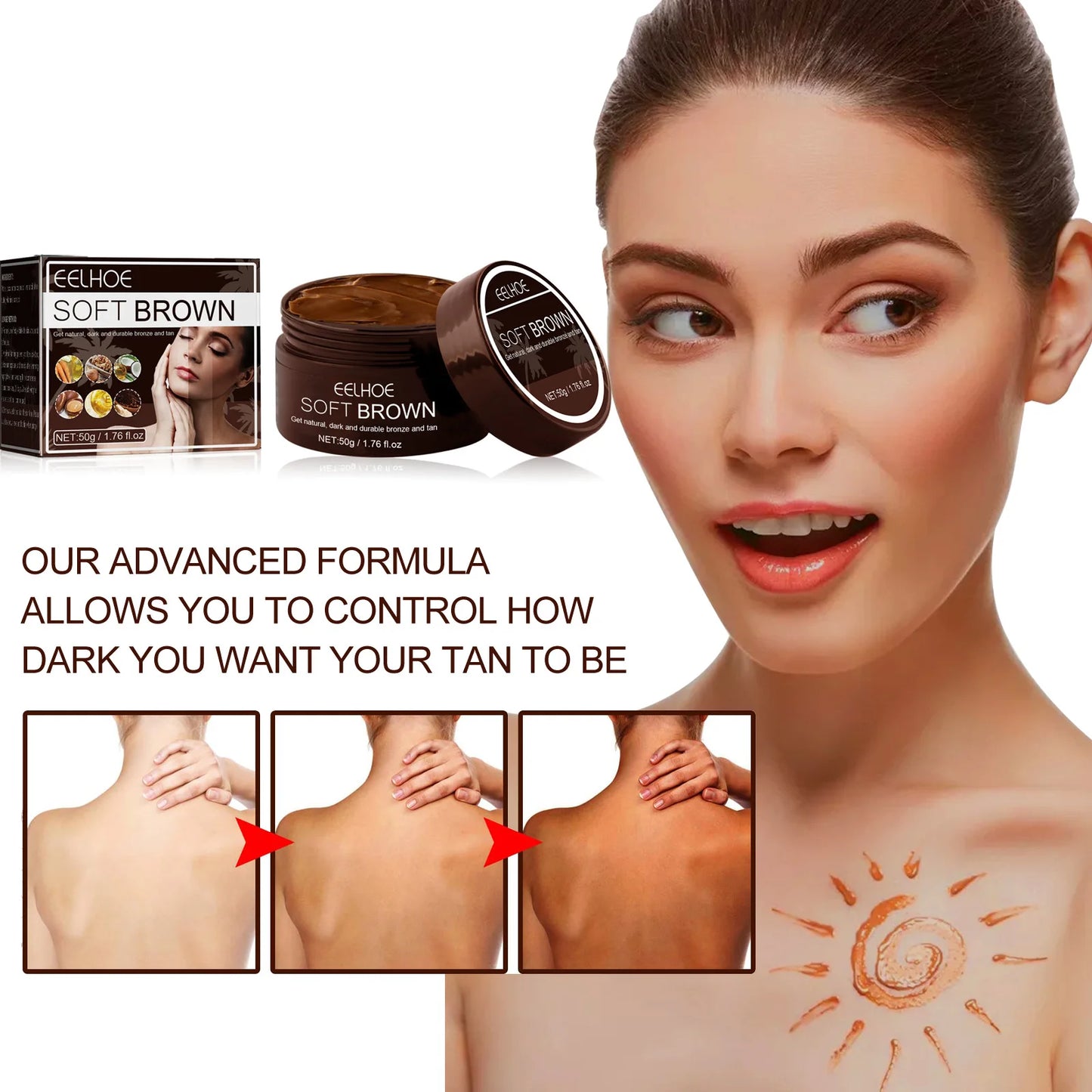 Self-Tanning Cream – Fast-Acting Face & Body Bronzer Lotion