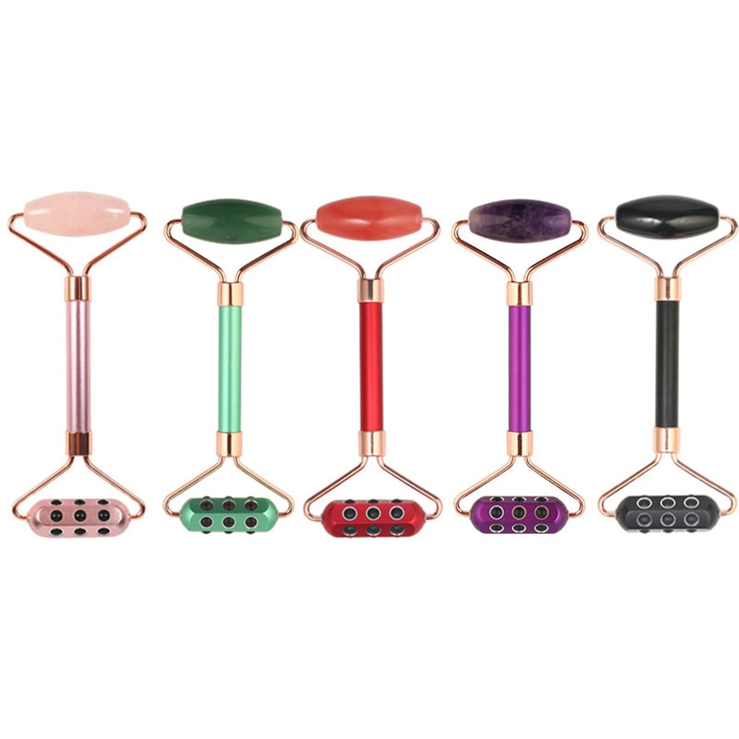 Rose Quartz Jade Roller – Anti-Aging Face Massager