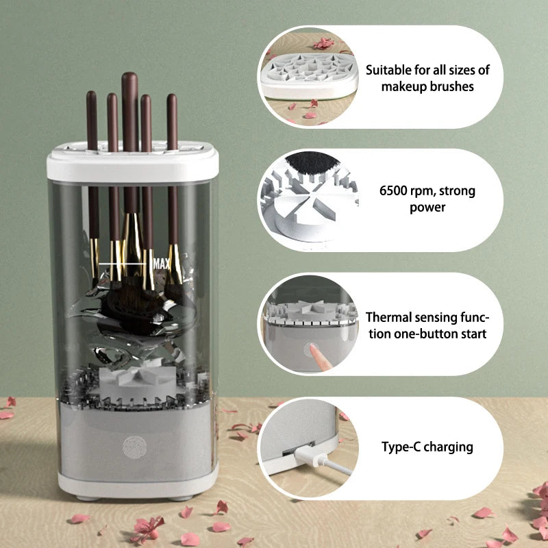 Electric Makeup Brush Cleaner – Rechargeable Quick-Dry Cleaning Tool
