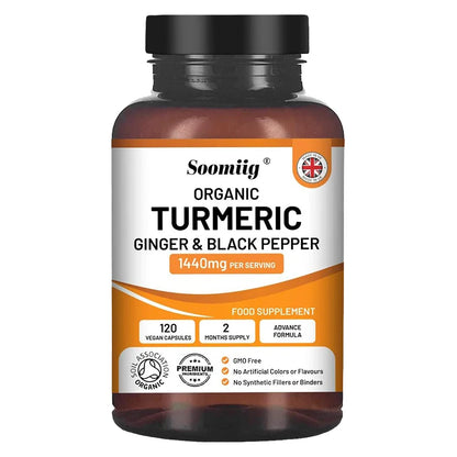 Turmeric + Ginger & Black Pepper Capsules – Joint & Flexibility Support
