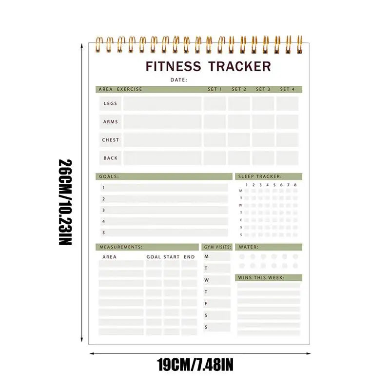 Daily Fitness Planner Daily Personal Health & Wellness Tracker Sturdy Nutrition & Workout Planner For Women & Men To Track Gym &