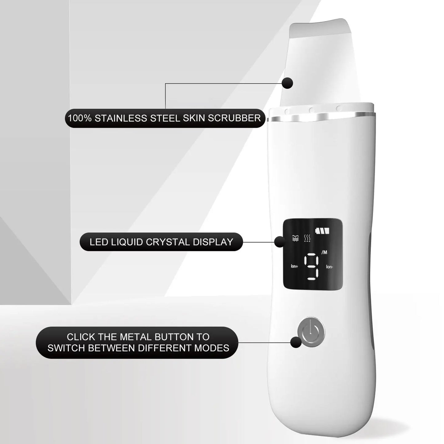 Ultrasonic Facial Cleaner – Acne & Blackhead Removal Device