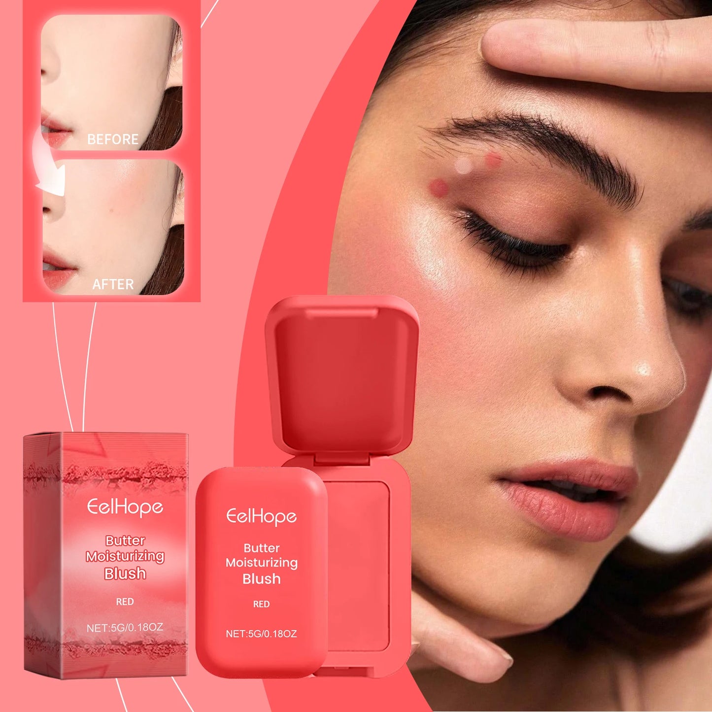 Beauty Butter Cream Blush – Matte Moisturizing Cheek Powder