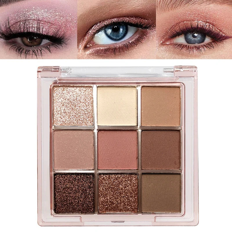 9 Color Glitter Eyeshadow Palette