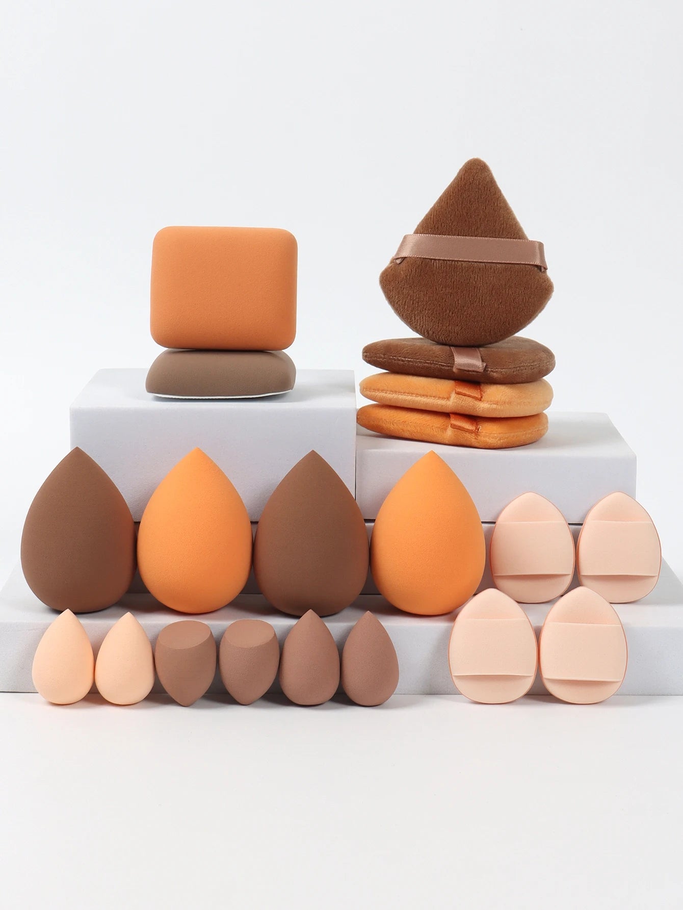 20PCS Pink Makeup Sponge Set – Foundation & Powder Puff