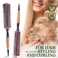 Round Boar Bristle Hair Brush – Curling & Blowout Styling Comb