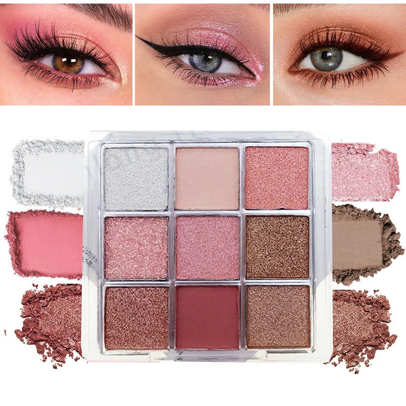 9 Color Glitter Eyeshadow Palette