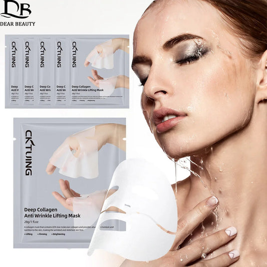 Collagen Face Masks 5PCS – Hydrating & Brightening