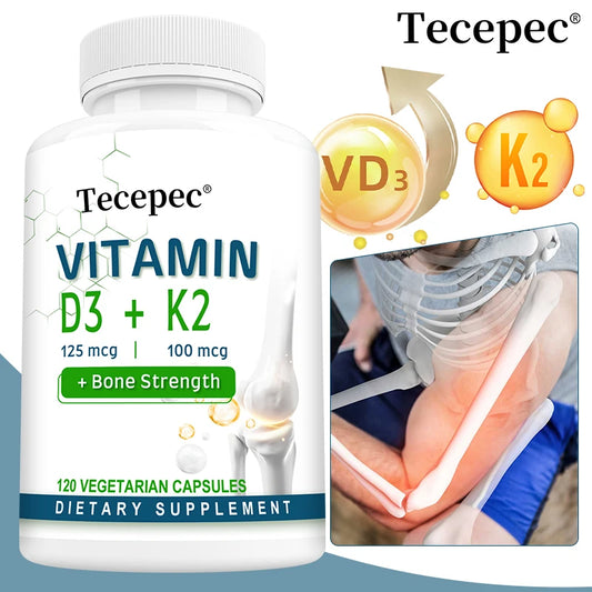Vitamin D + K Supplement – Bone, Joint & Immune Health (120 Ct)