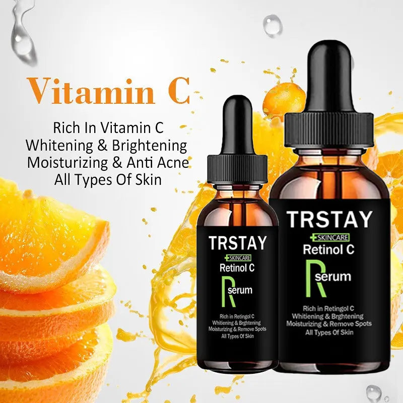 Vitamin C Serum Anti-aging Whitening VC Essence Oil Topical Facial Serum with Hyaluronic Acid Vitami
