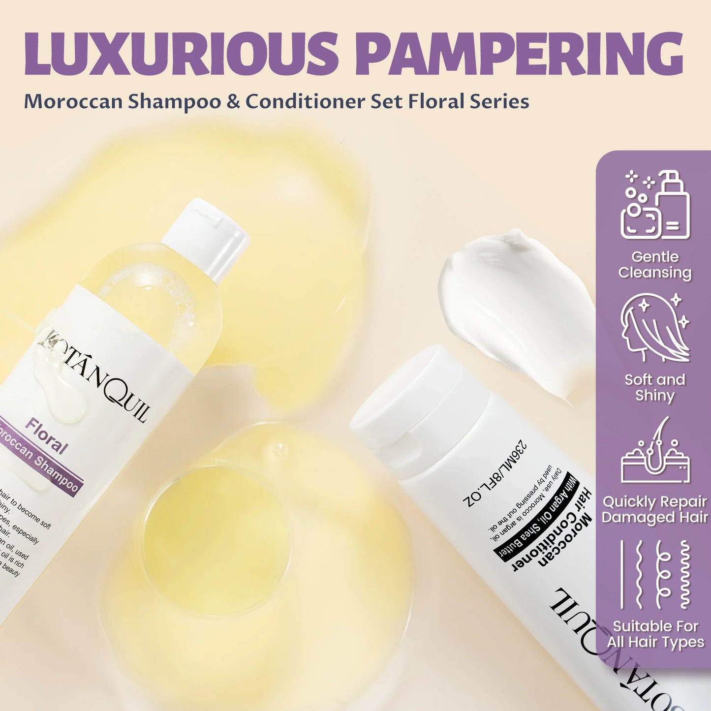 BOTÁNQUIL Argan Oil Shampoo & Conditioner – Moisturizing Set