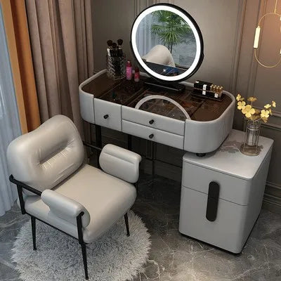 Wide Vanity Table with Storage Drawer