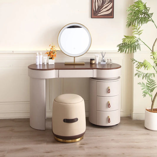 Modern Luxury Makeup Vanity Desk Design Aesthetic Style Elegant Dressing Table Nordic Tocador De Maquillaje Bedroom Furniture