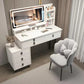 Luxury Vanity Makeup  Dressing Table Makeup Vanity with Lights 5 Drawers and Cabinets Dressing Table Set with Large Mirror Desk