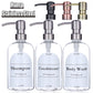 Clear Shampoo & Body Wash Dispenser Set – Stainless Pump