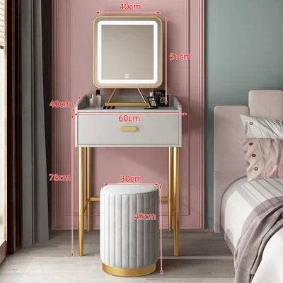 Light Luxury Small High-end Dressing Table Nordic Dressers Bedroom Furniture Modern Minimalist Creative Personality Makeup Table