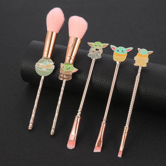 5PCS Star Wars Makeup Brush Set – Yoda Eyeshadow & Powder Brushes