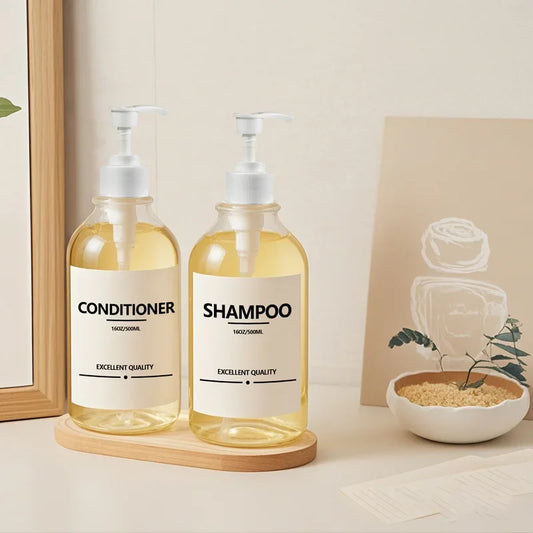 Wall-Mounted Shampoo & Conditioner Bottle Set – 500ml