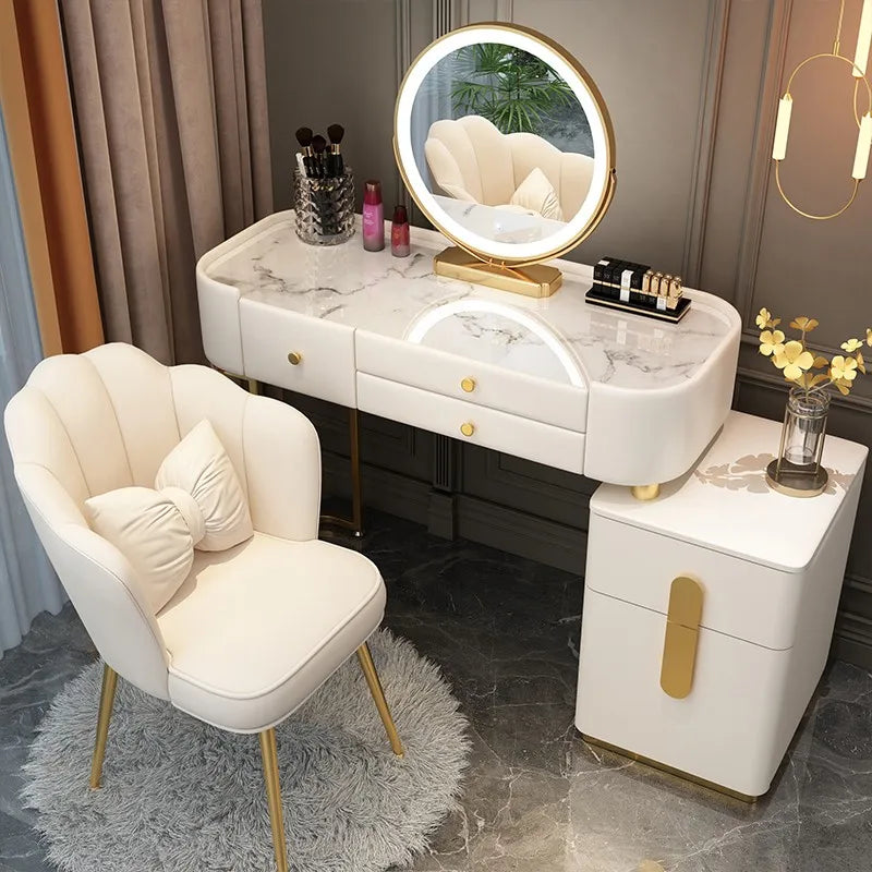 Wide Vanity Table with Storage Drawer — Vanity Furniture, Bedroom Furniture | Beautifully Within