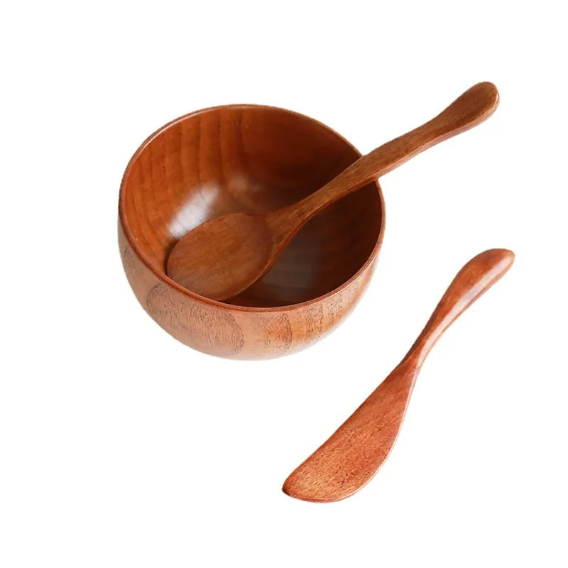 Wooden Facial Mask Mixing Bowl & Spatula Set