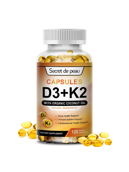 Vitamin D3 + K2 Capsules – Bone, Heart & Immune Support