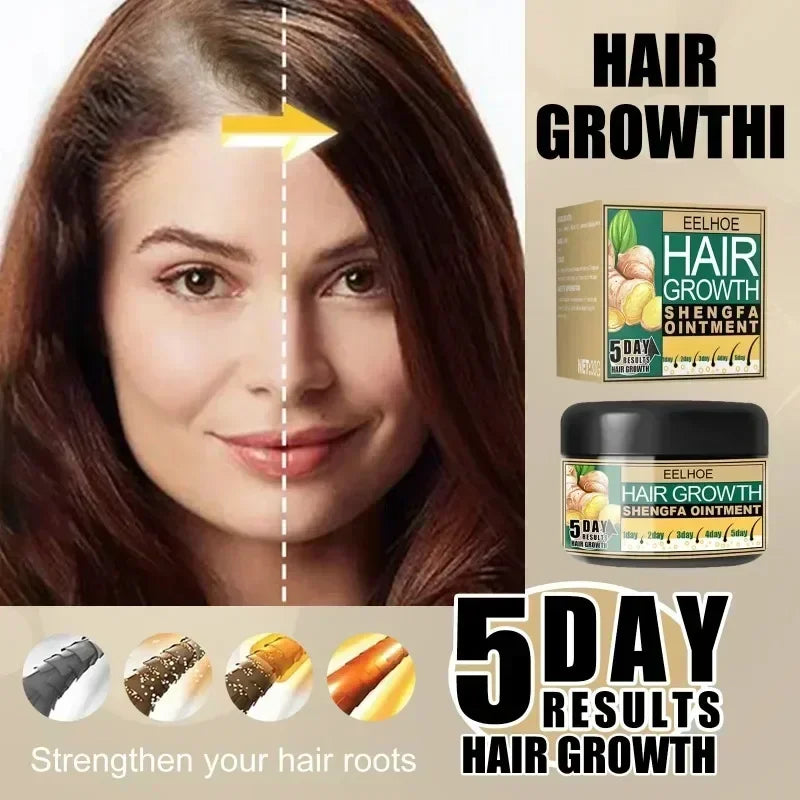 Ginger Hair Cream Hair Mask for Hair Growth Ginger Oil Prevent Loss Treatment Anti-Dandruff Smoothing Repair Care Cream