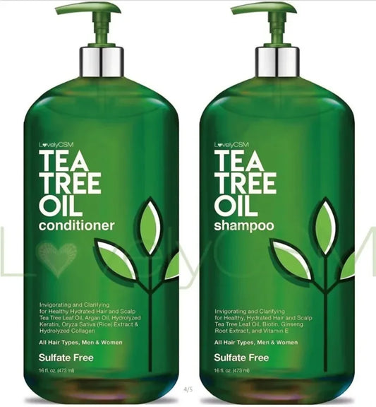 Tea Tree & Argan Oil Shampoo & Conditioner – 473ml Set