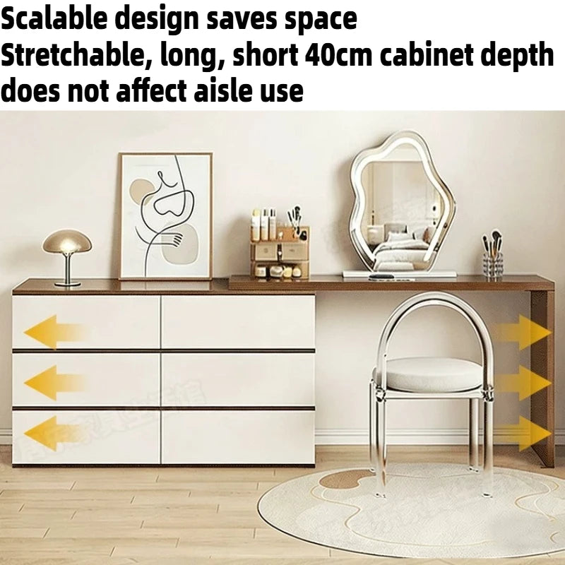 L-Shaped Corner Vanity Desk with Mirror & Stool — Vanity Furniture, Bedroom Furniture, Corner Desk | Beautifully Within