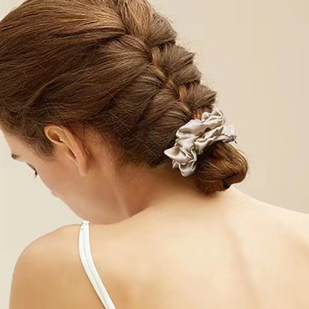 Silk Hair Scrunchies – Pure Mulberry Skinny Hair Ties