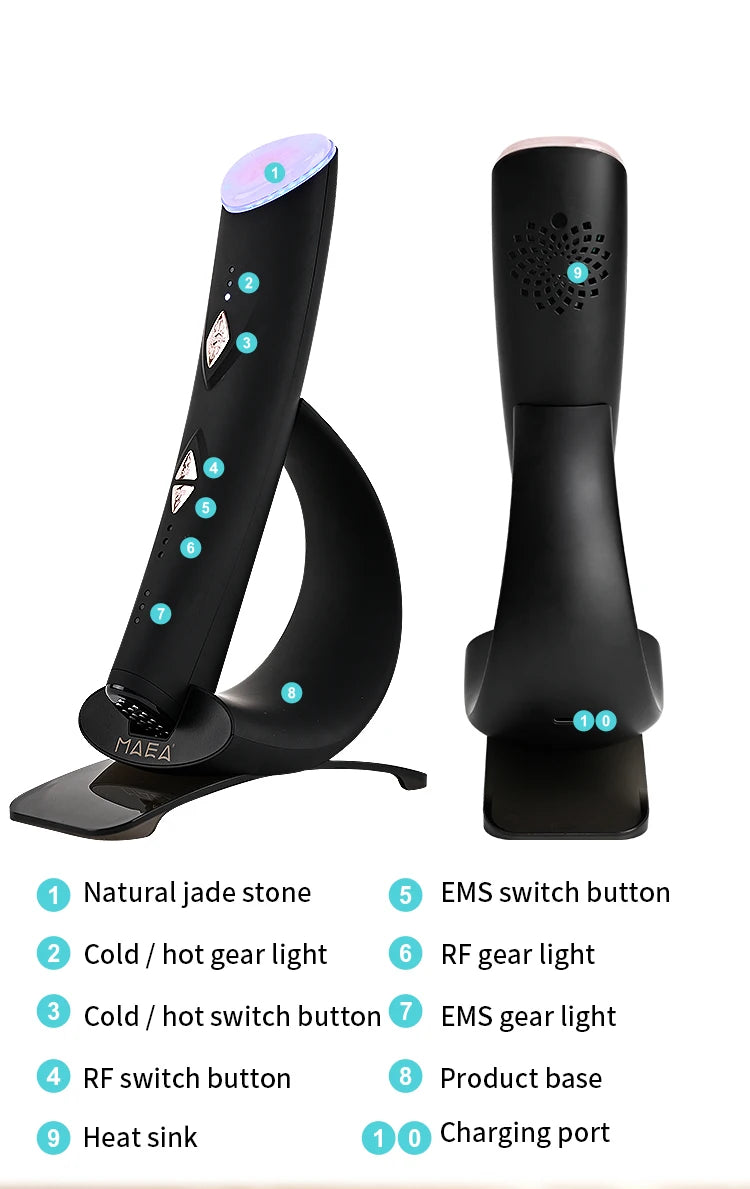 Lesenbeauty Multifunction Skincare Device Pro Hot Compress Skin Care LED Light Therapy EMS Face Lifting Beauty Massager