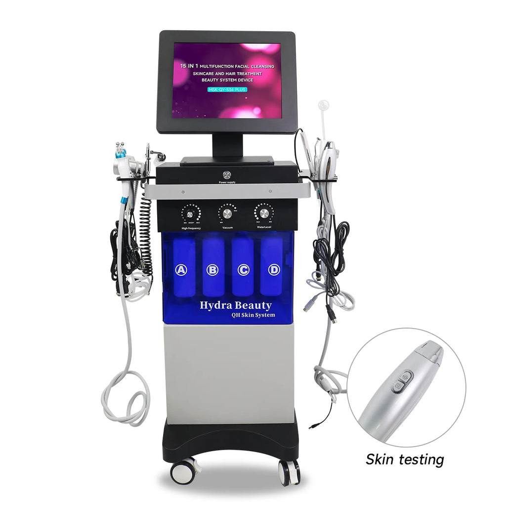 Ultrasonic Skin Scrubber Facial Pore Cleanser Probe With Jet Peel And EMS Modes