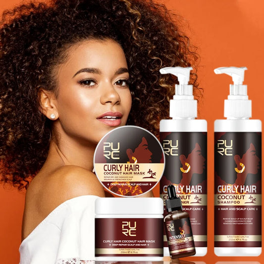 PURC Coconut Oil Hair Care Set – Shampoo, Conditioner & Mask
