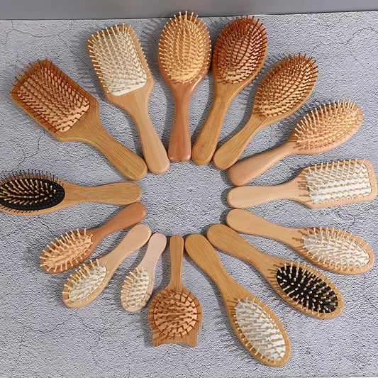 Bamboo Cushion Hair Brush – Scalp Massage Comb