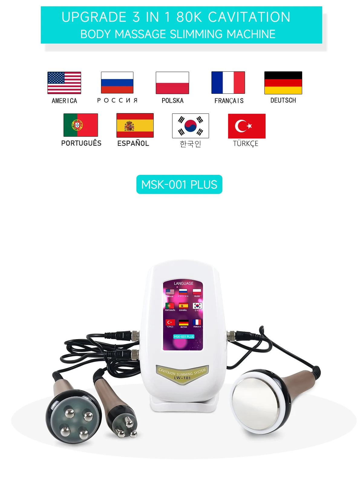 MEISIKANG 3-in-1 Cavitation Ultrasonic Machine – Body & Face Care