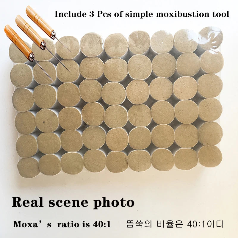 54Pcs/Set Moxibustion Roll Using Pure Nature Wormwood Chinese Medicine Moxa Care Meridian Warm Therapy Relieve Pain Health Care