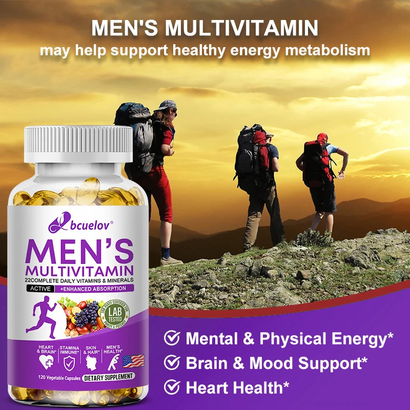 Men’s Daily Multivitamin – 22 Vitamins & Minerals for Energy & Health