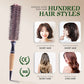 Round Boar Bristle Hair Brush – Curling & Blowout Styling Comb