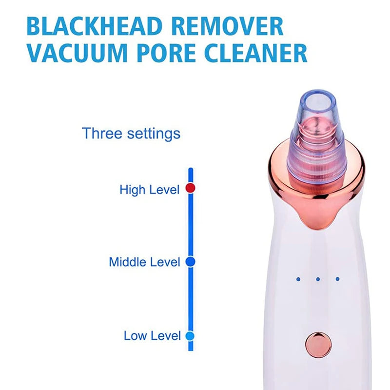 USB Rechargeable Nose Vacuum Blackhead Remover Pore Extractor Tool
