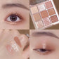 9-Color Eyeshadow Palette – Nude & Glitter Makeup