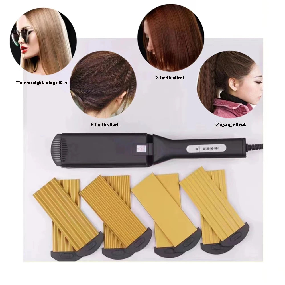 Ceramic Hair Waver – Curling Iron with Corrugated Plates