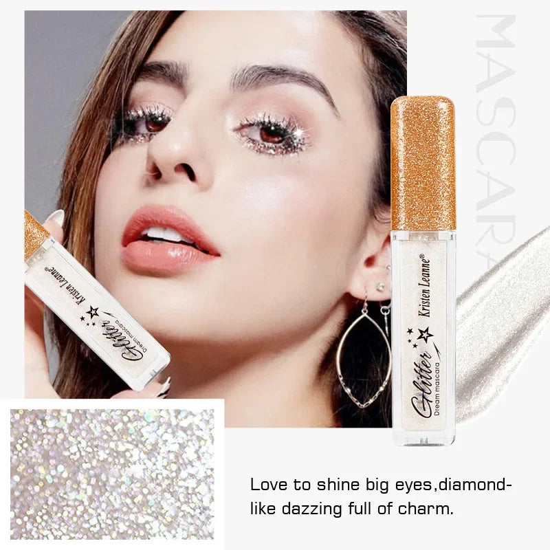 Silver Diamond Glitter Mascara – Waterproof, Curling, Fast Dry