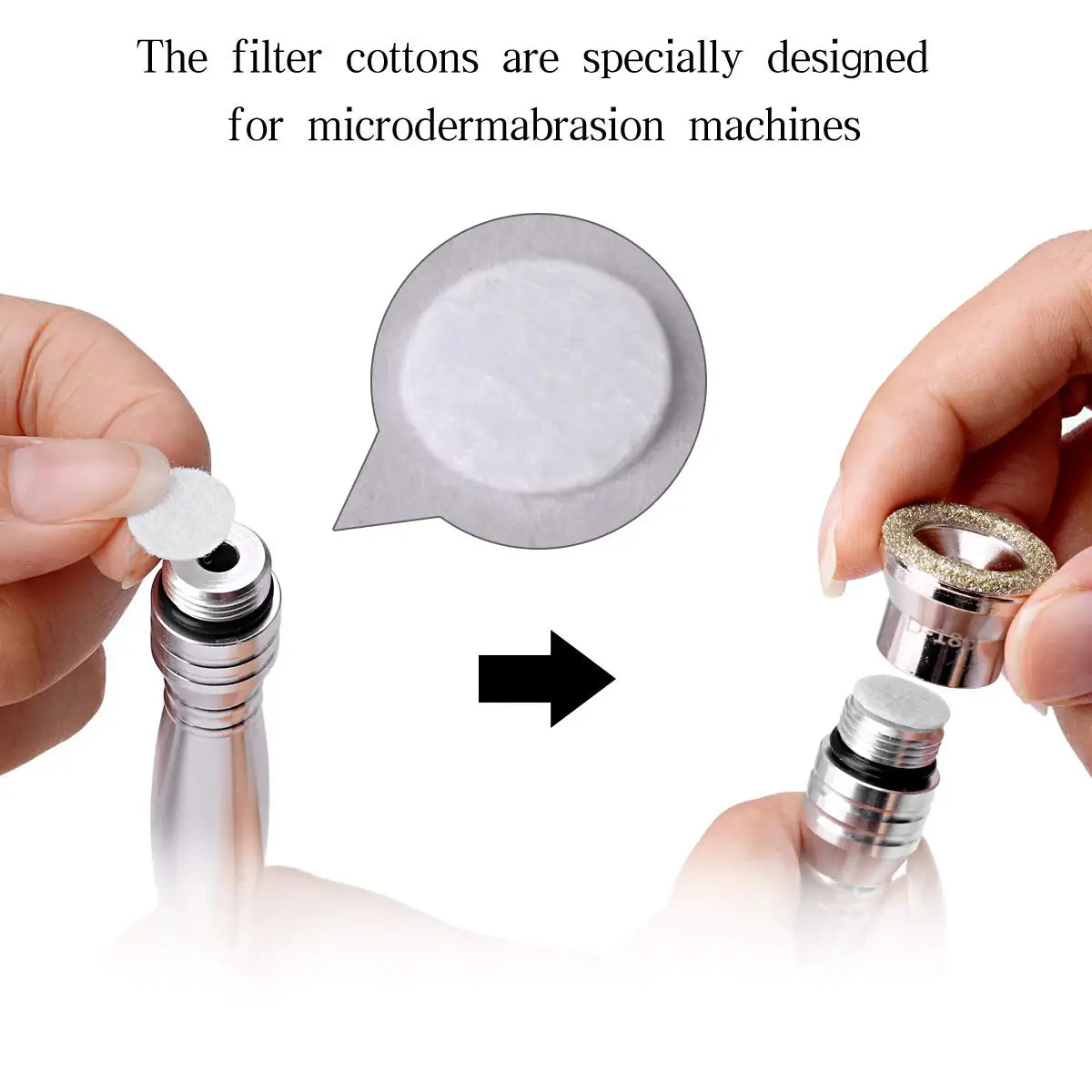 200 Pcs Microdermabrasion Cotton Filters For Facial Vacuum Machine