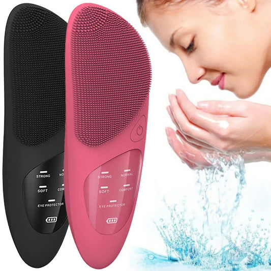 Heated Facial Cleansing Brush w/ Eye Massager