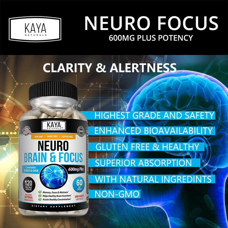 Neuro Brain & Focus Supplement – Memory, Clarity & Cognitive Support