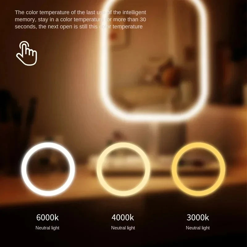 LED Touch Control Desktop Vanity Mirror