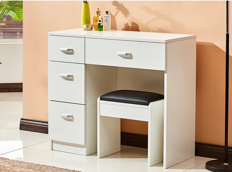 Compact Folding Corner Vanity Table