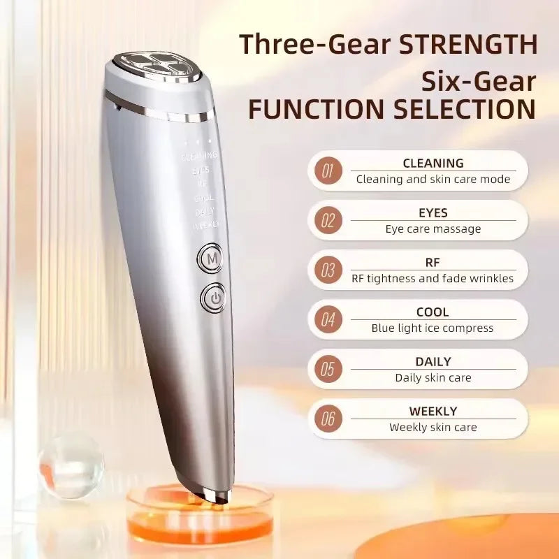 6 In1 Beauty Machine Multifunctional High Definition RF Beauty Instrument for Facial Lifting and Tightening of The Face and Eyes